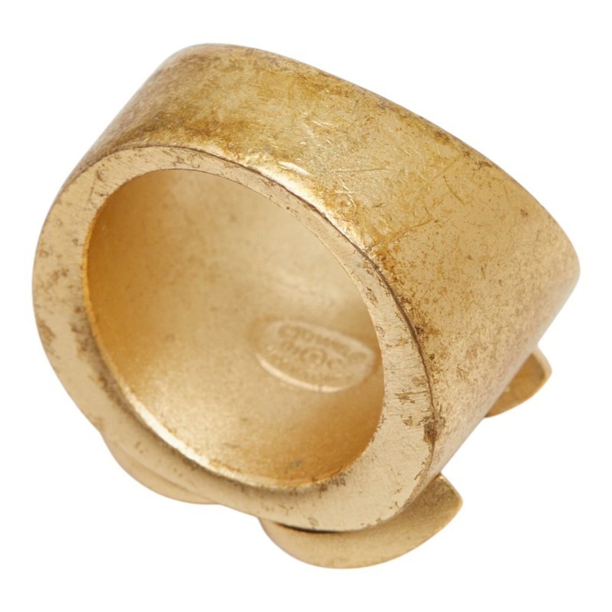 Chanel Chanel Coco Mark Ring, Gold Plated, 01C, Women's CHANEL Size ONE SIZE - 5 Thumbnail