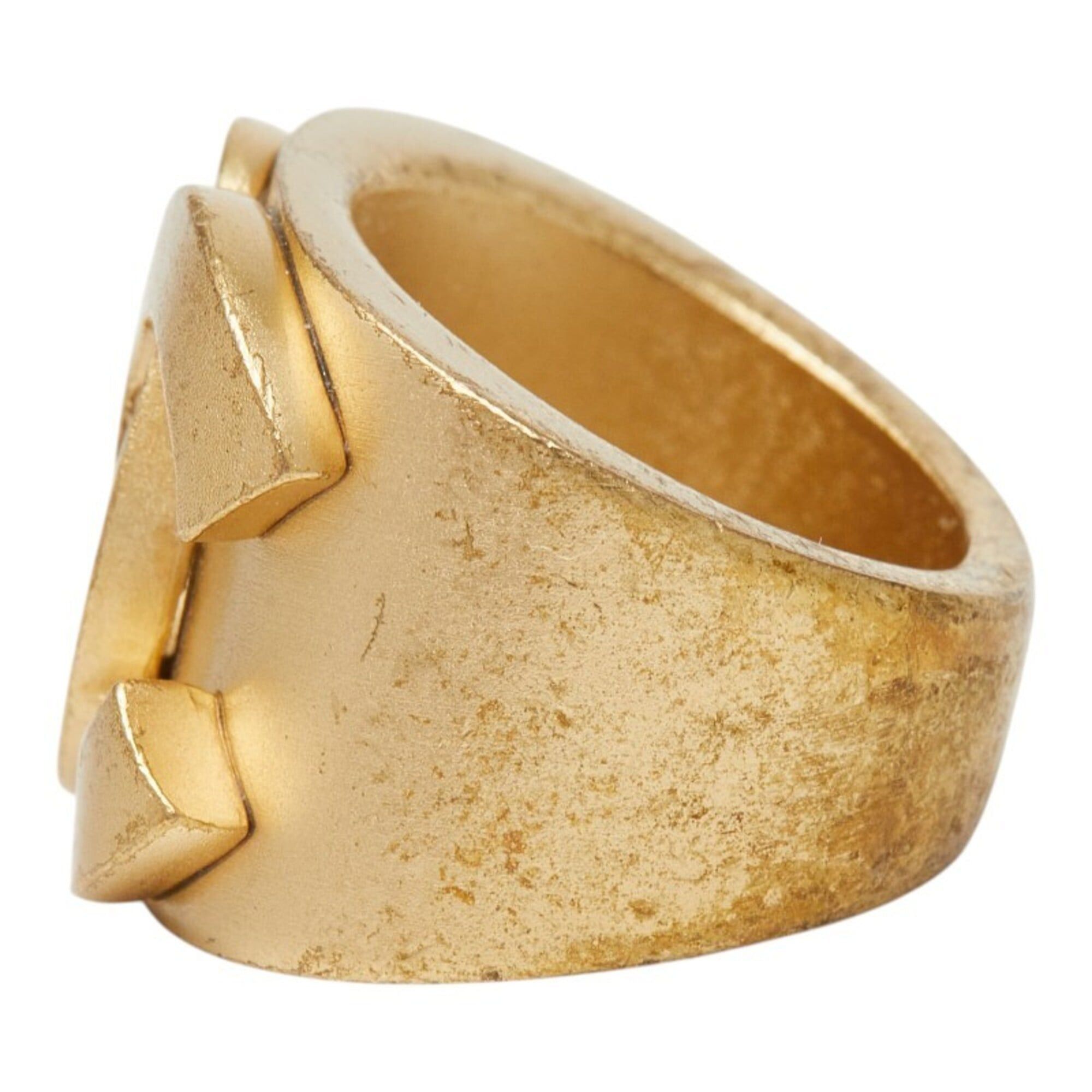 Chanel Chanel Coco Mark Ring, Gold Plated, 01C, Women's CHANEL Size ONE SIZE - 3 Thumbnail
