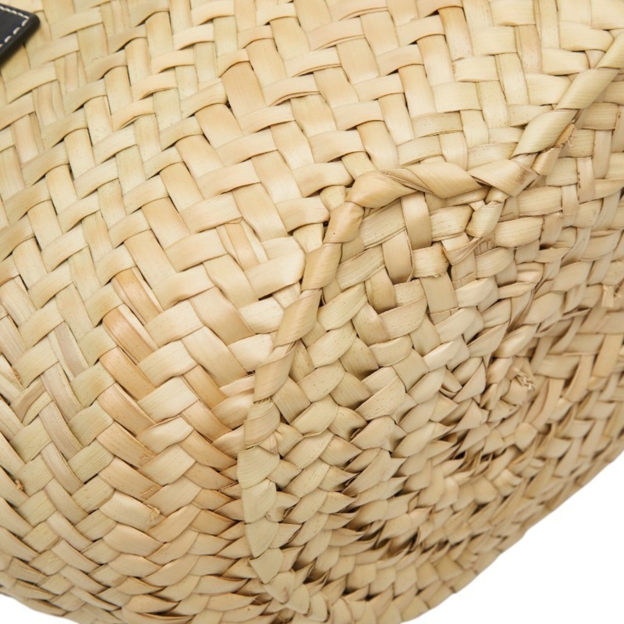 Loewe Loewe Basket Bag Medium Handbag Shoulder Natural Black Leather Palm Leaf Women's LOEWE Size ONE SIZE - 7 Thumbnail
