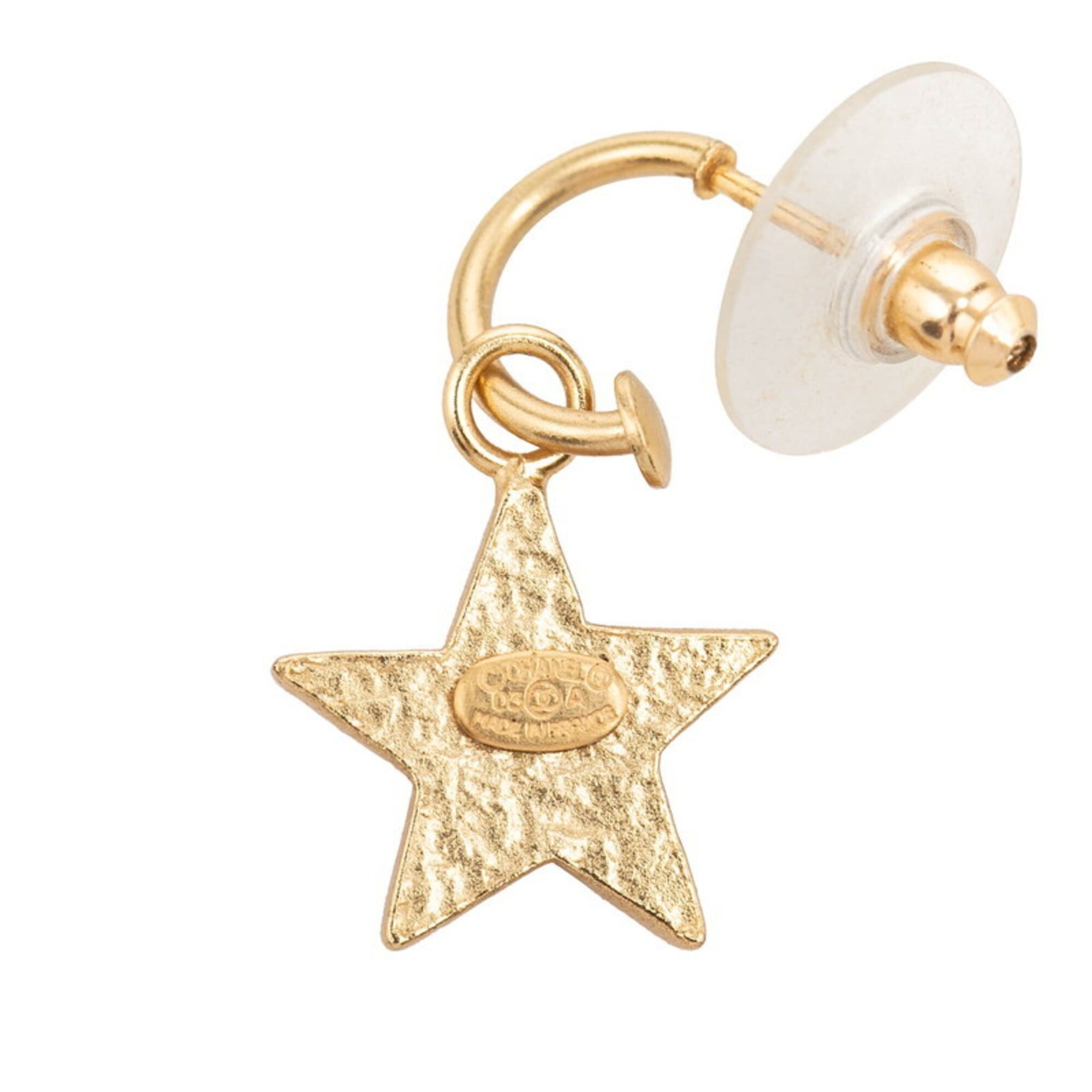 Chanel Chanel Coco Mark Star Earrings 03A Pink Beige Gold Enamel Plated Women's CHANEL Size ONE SIZE - 3 Thumbnail