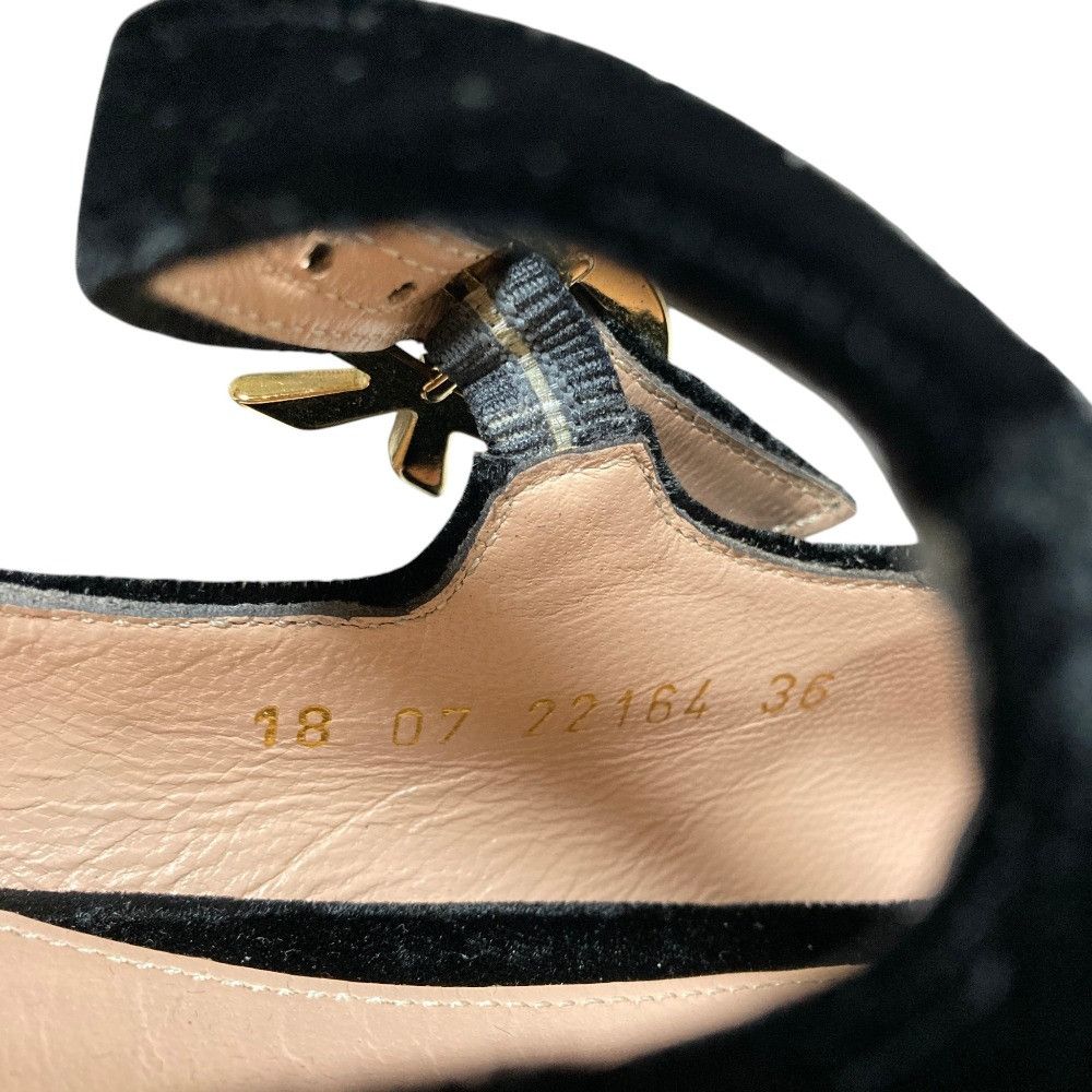 Other Other Gianvito Rossi MARY RIBBON Velvet Mary Jane Flats Textile Shoes DUTY FREE for USA Size ONE SIZE - 7 Thumbnail