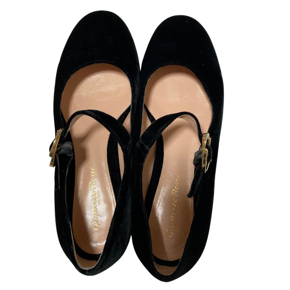 Other Other Gianvito Rossi MARY RIBBON Velvet Mary Jane Flats Textile Shoes DUTY FREE for USA Size ONE SIZE - 4 Thumbnail