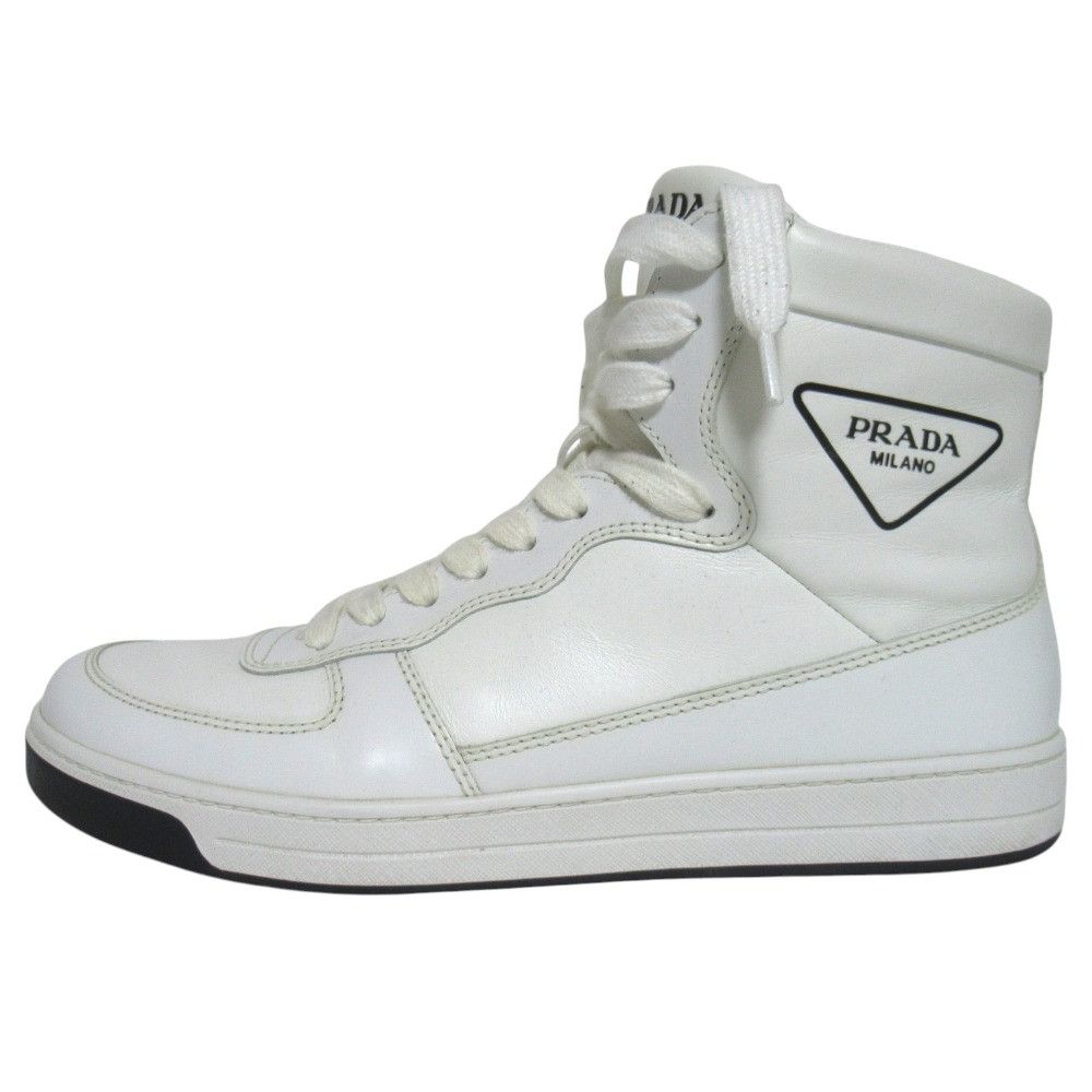 Prada Prada Prada Leather High Top Sneakers Leather Shoes 2TG179 DUTY FREE for USA Size ONE SIZE - 2 Thumbnail