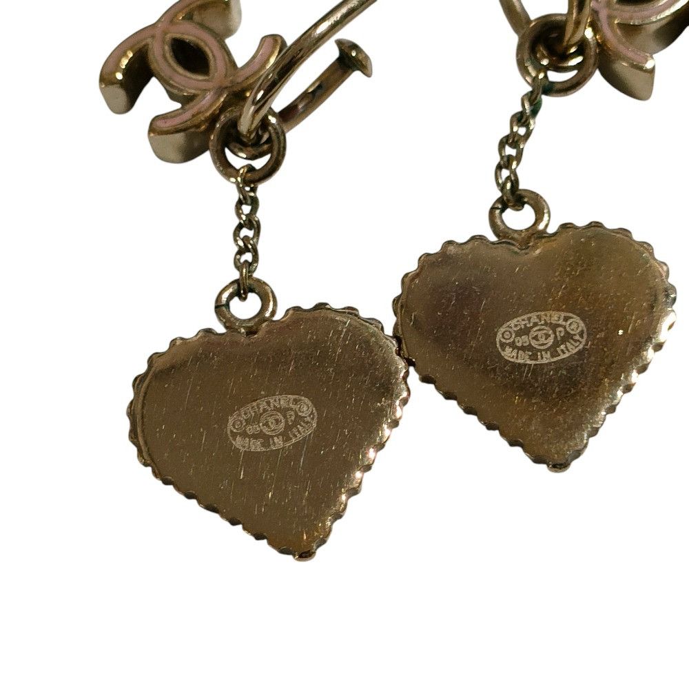 Chanel Chanel Chanel Coco Mark Heart Swing Earrings Metal Earrings DUTY FREE for USA Size ONE SIZE - 4 Thumbnail