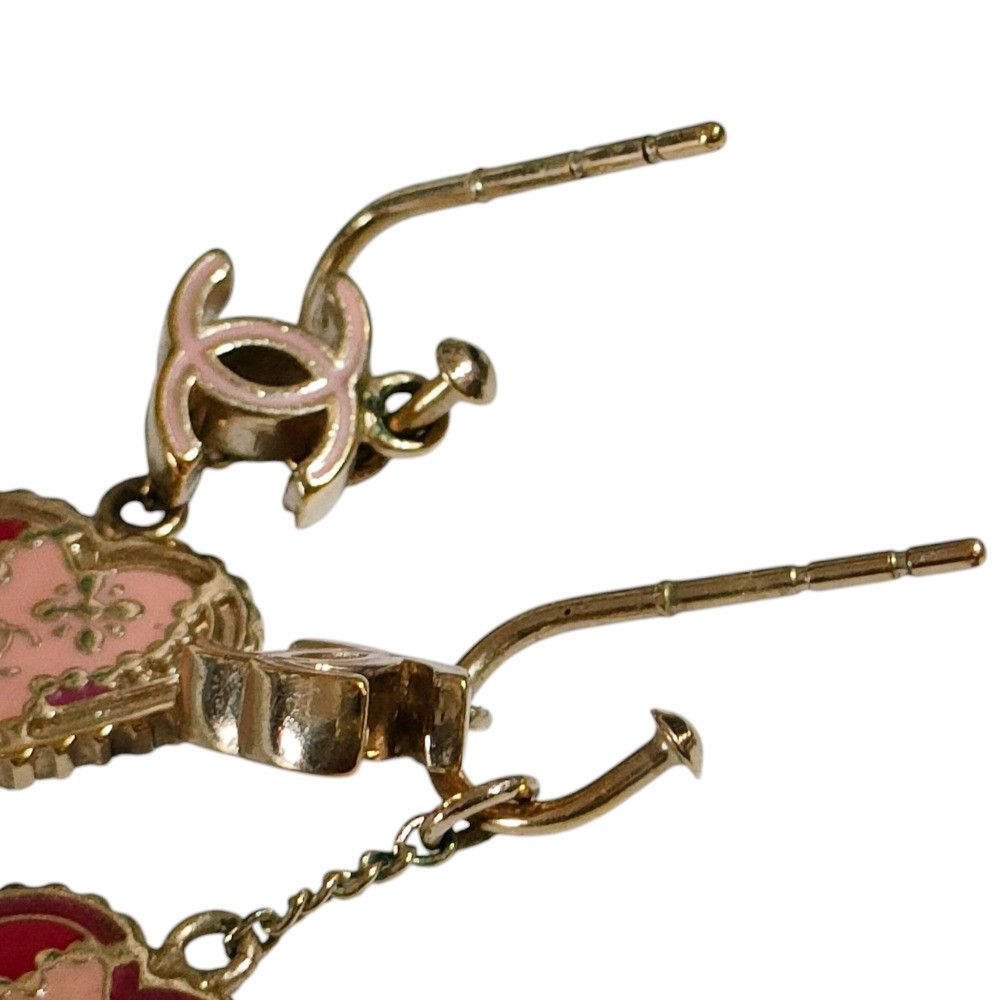 Chanel Chanel Chanel Coco Mark Heart Swing Earrings Metal Earrings DUTY FREE for USA Size ONE SIZE - 5 Thumbnail