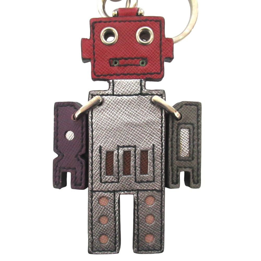 Prada Prada Prada Saffiano Leather Robot Key Holder Bag Charm Leather Charm DUTY FREE for USA Size ONE SIZE - 3 Thumbnail
