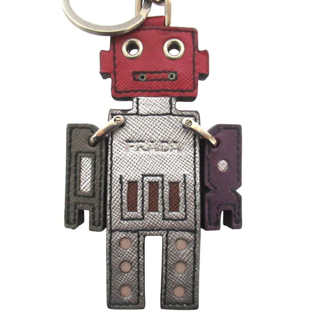 Prada Prada Prada Saffiano Leather Robot Key Holder Bag Charm Leather Charm DUTY FREE for USA Size ONE SIZE - 2 Thumbnail
