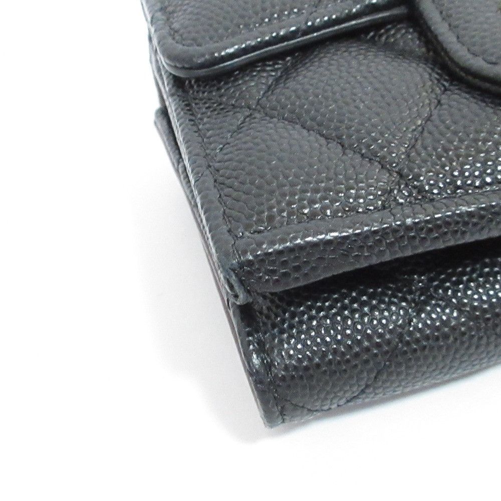 Chanel Chanel Chanel Caviar Skin Matelasse Classic Small Wallet Leather Short Wallet AP0230 DUTY FREE for USA Size ONE SIZE - 14 Thumbnail