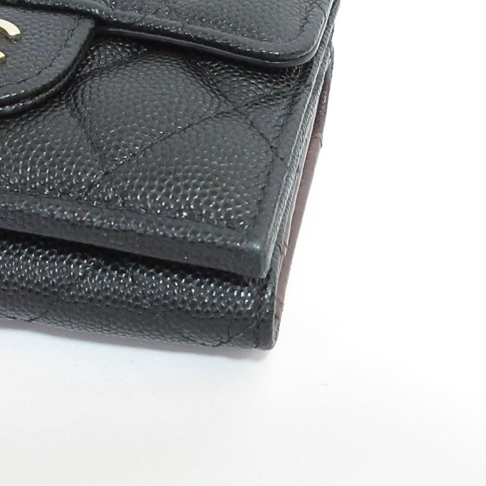 Chanel Chanel Chanel Caviar Skin Matelasse Classic Small Wallet Leather Short Wallet AP0230 DUTY FREE for USA Size ONE SIZE - 13 Thumbnail