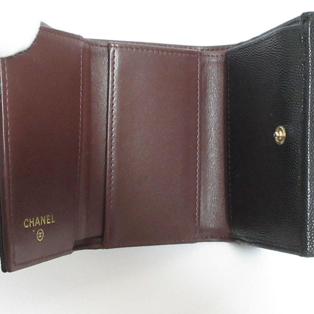 Chanel Chanel Chanel Caviar Skin Matelasse Classic Small Wallet Leather Short Wallet AP0230 DUTY FREE for USA Size ONE SIZE - 6 Thumbnail