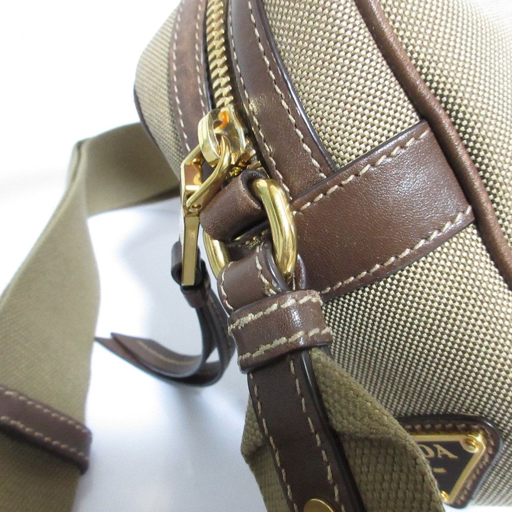 Prada Prada Prada Logo Jacquard Canvas Shoulder Bag Textile Shoulder Bag 1BH089 DUTY FREE for USA Size ONE SIZE - 6 Thumbnail