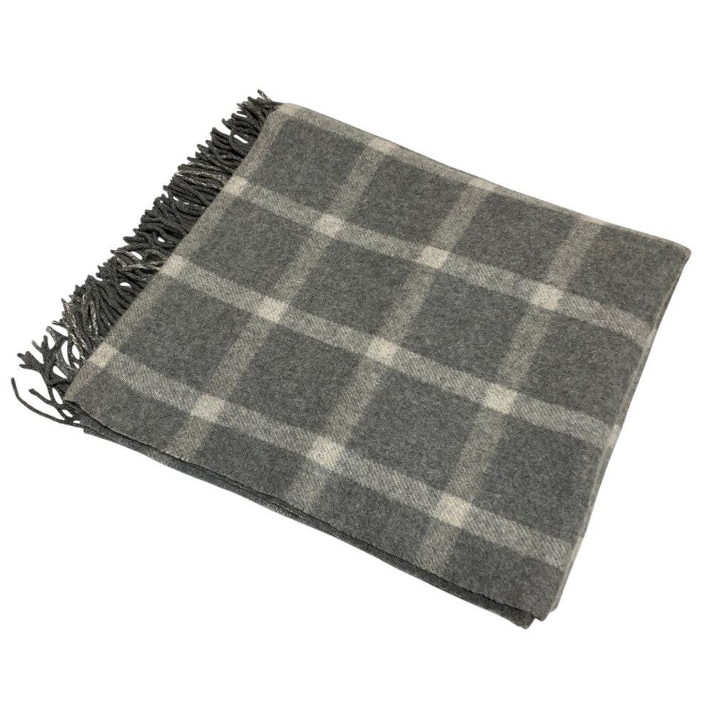 Yves Saint Laurent Yves Saint Laurent Yves Saint Laurent Large Check Fringe Scarf Textile Scarf DUTY FREE for USA Size ONE SIZE - 2 Thumbnail