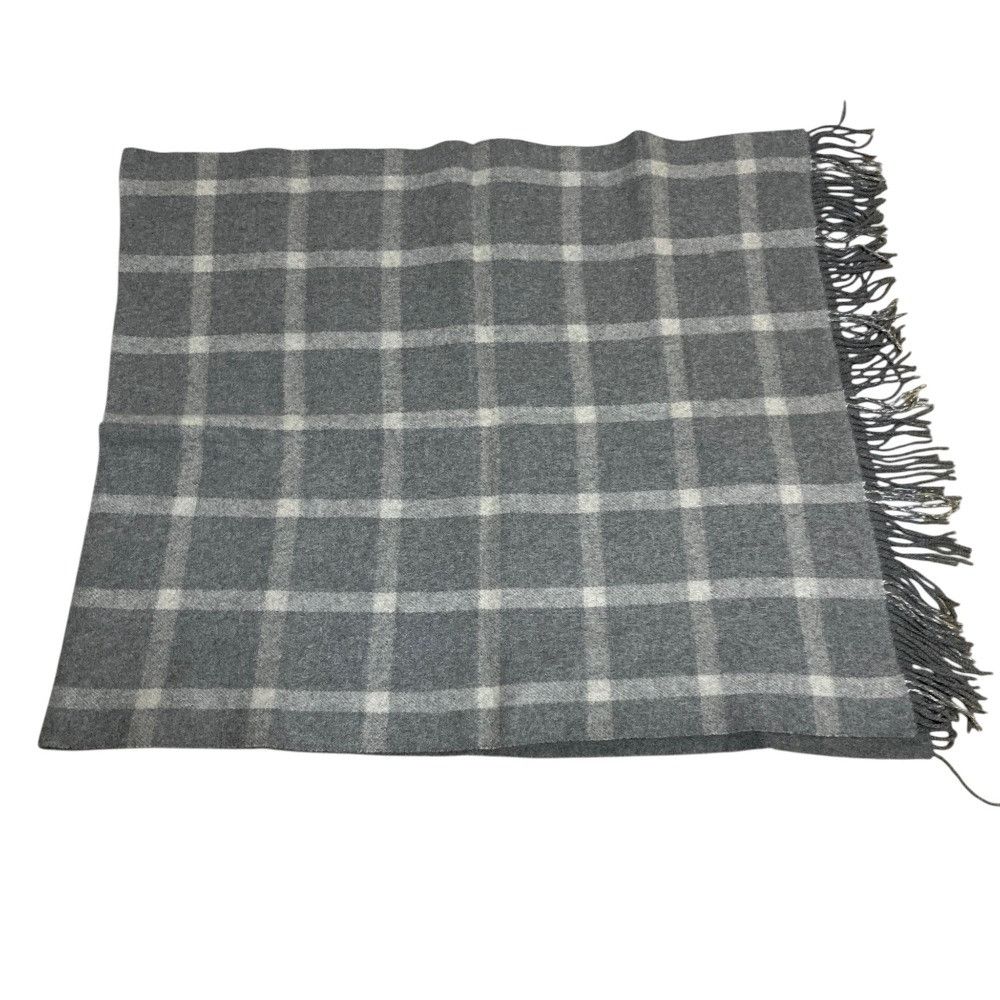 Yves Saint Laurent Yves Saint Laurent Yves Saint Laurent Large Check Fringe Scarf Textile Scarf DUTY FREE for USA Size ONE SIZE - 3 Thumbnail