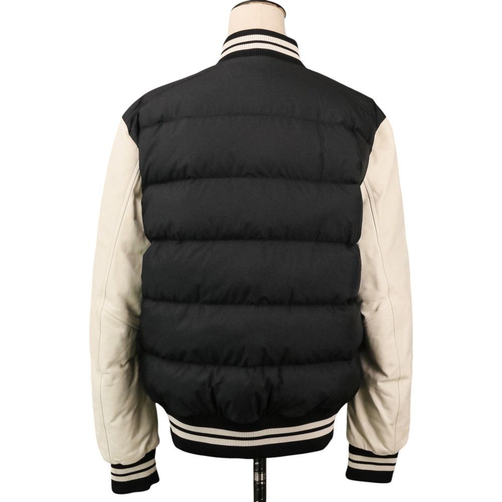 Moncler Moncler Moncler Ventoux Leather Sleeve Down Bomber Jacket Leather Outerwear DUTY FREE for USA Size ONE SIZE - 4 Thumbnail