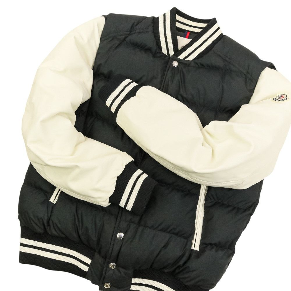Moncler Moncler Moncler Ventoux Leather Sleeve Down Bomber Jacket Leather Outerwear DUTY FREE for USA Size ONE SIZE - 6 Thumbnail