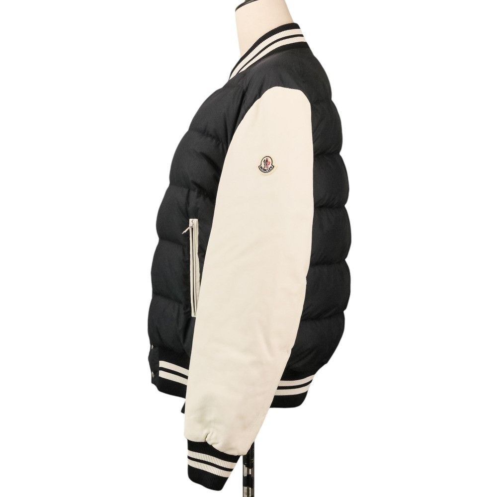 Moncler Moncler Moncler Ventoux Leather Sleeve Down Bomber Jacket Leather Outerwear DUTY FREE for USA Size ONE SIZE - 3 Thumbnail