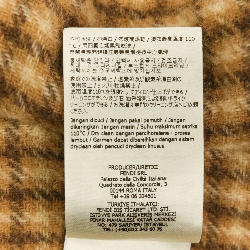 Fendi Fendi Fendi Wool Blend Hooded Cape Textile Shawl FXX722AHR1 DUTY FREE for USA Size ONE SIZE - 13 Thumbnail