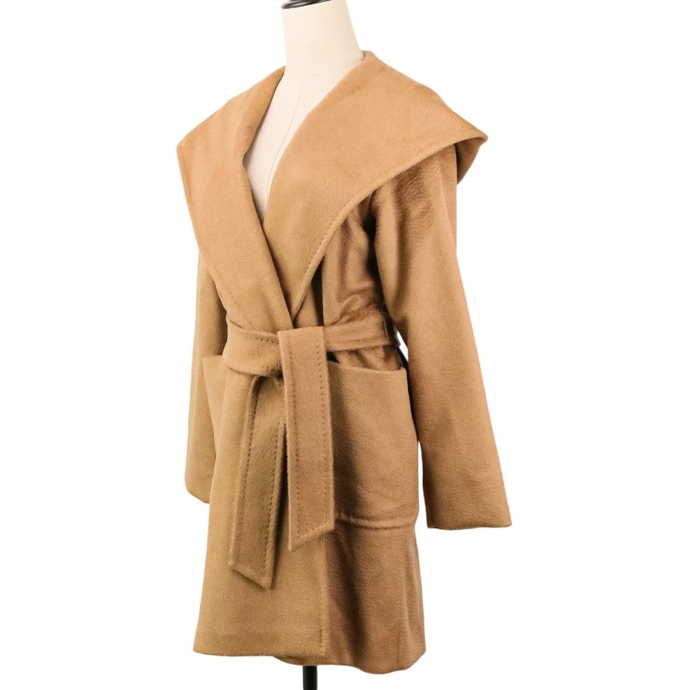 Max Mara Max Mara Max Mara Rialto Camel Hair Hooded Coat Others Outerwear DUTY FREE for USA Size ONE SIZE - 2 Thumbnail