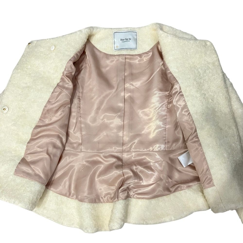 Other Other Herlipto Elise Boucle Jacket Textile Outerwear 1254307104 DUTY FREE for USA Size ONE SIZE - 3 Thumbnail