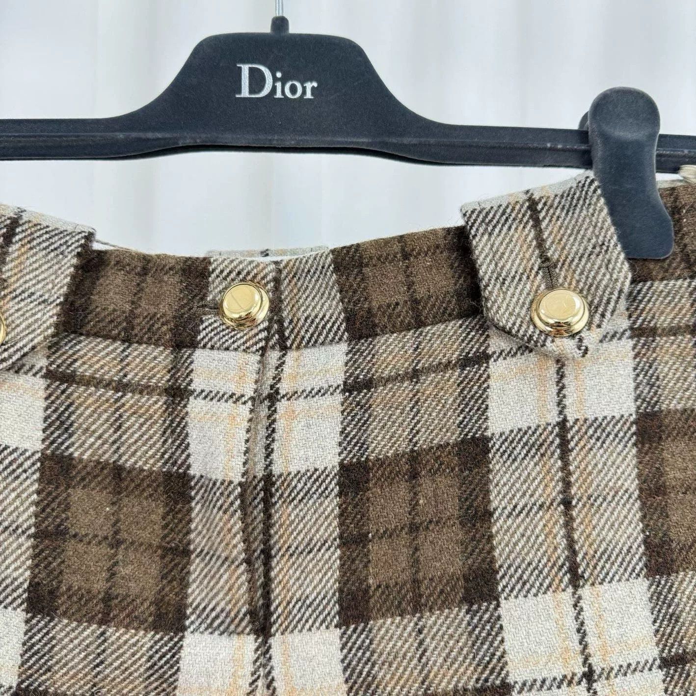 Miu Miu Miu Miu Plaid Embroidered Shorts Size 36 Size 25" / US 0 / IT 36 - 4 Thumbnail