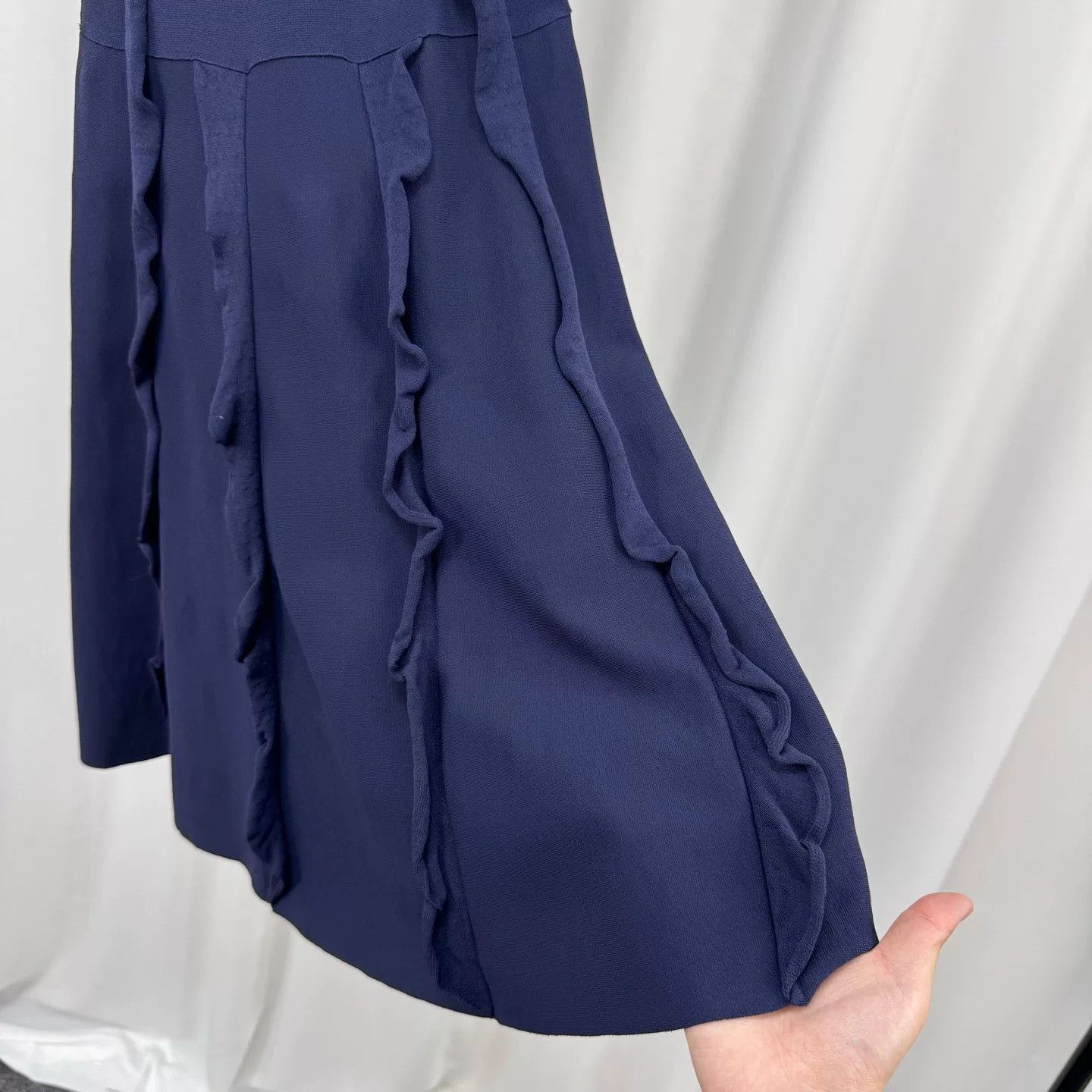 Valentino Valentino Ruffle Trim Knit Midi Dress Size M Size M / US 6-8 / IT 42-44 - 5 Thumbnail