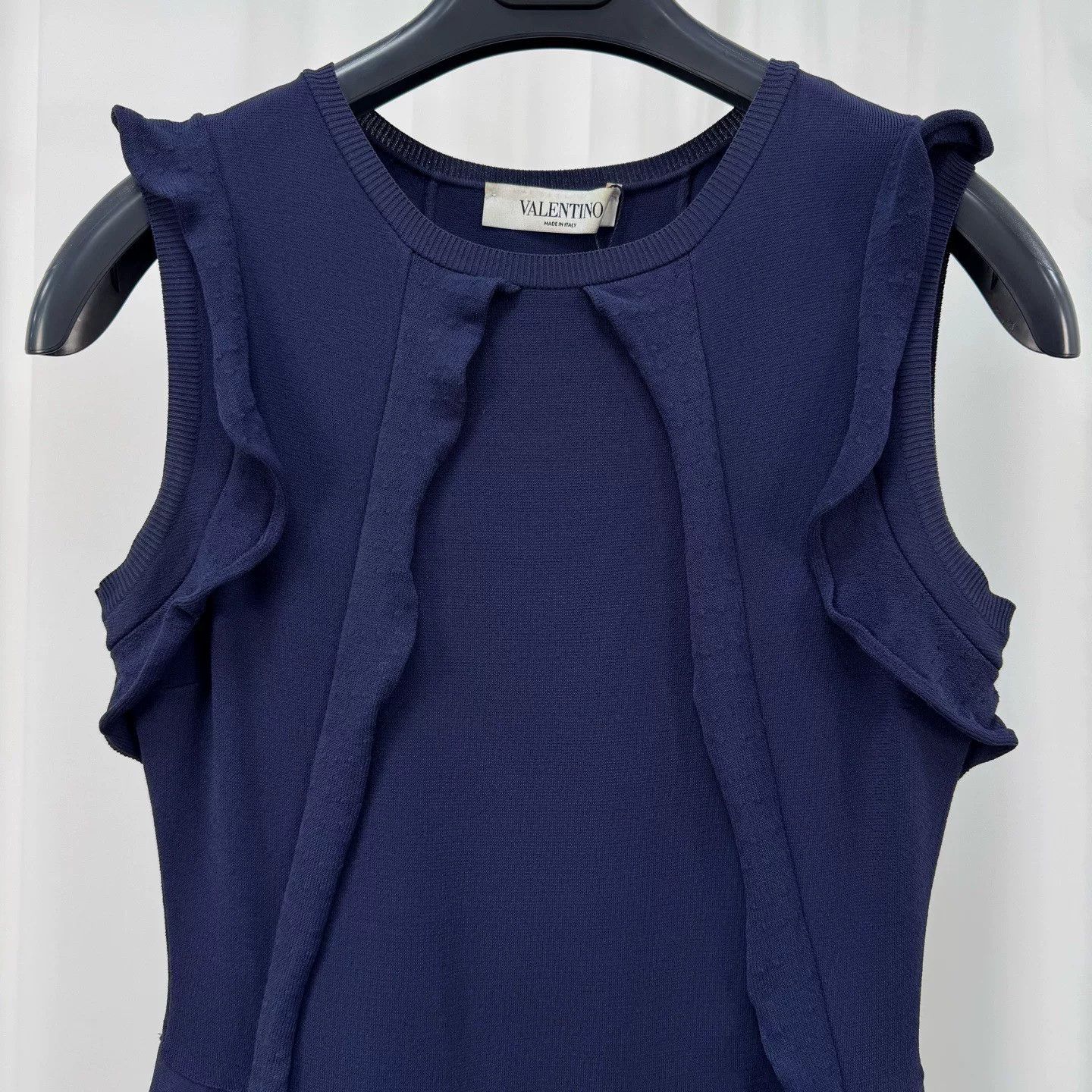 Valentino Valentino Ruffle Trim Knit Midi Dress Size M Size M / US 6-8 / IT 42-44 - 4 Thumbnail