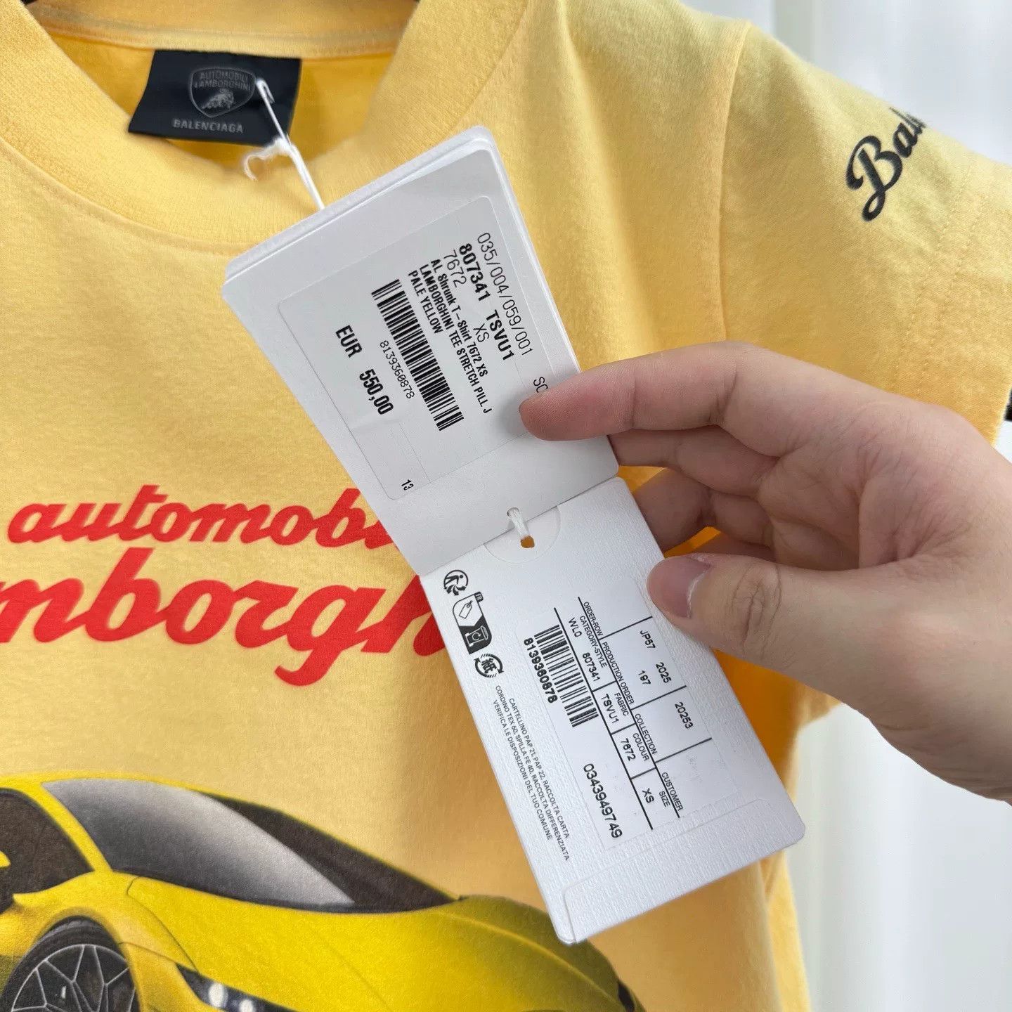 Balenciaga Balenciaga x Lamborghini Graphic T-Shirt Yellow Size XS Size US XS / EU 42 / 0 - 5 Thumbnail