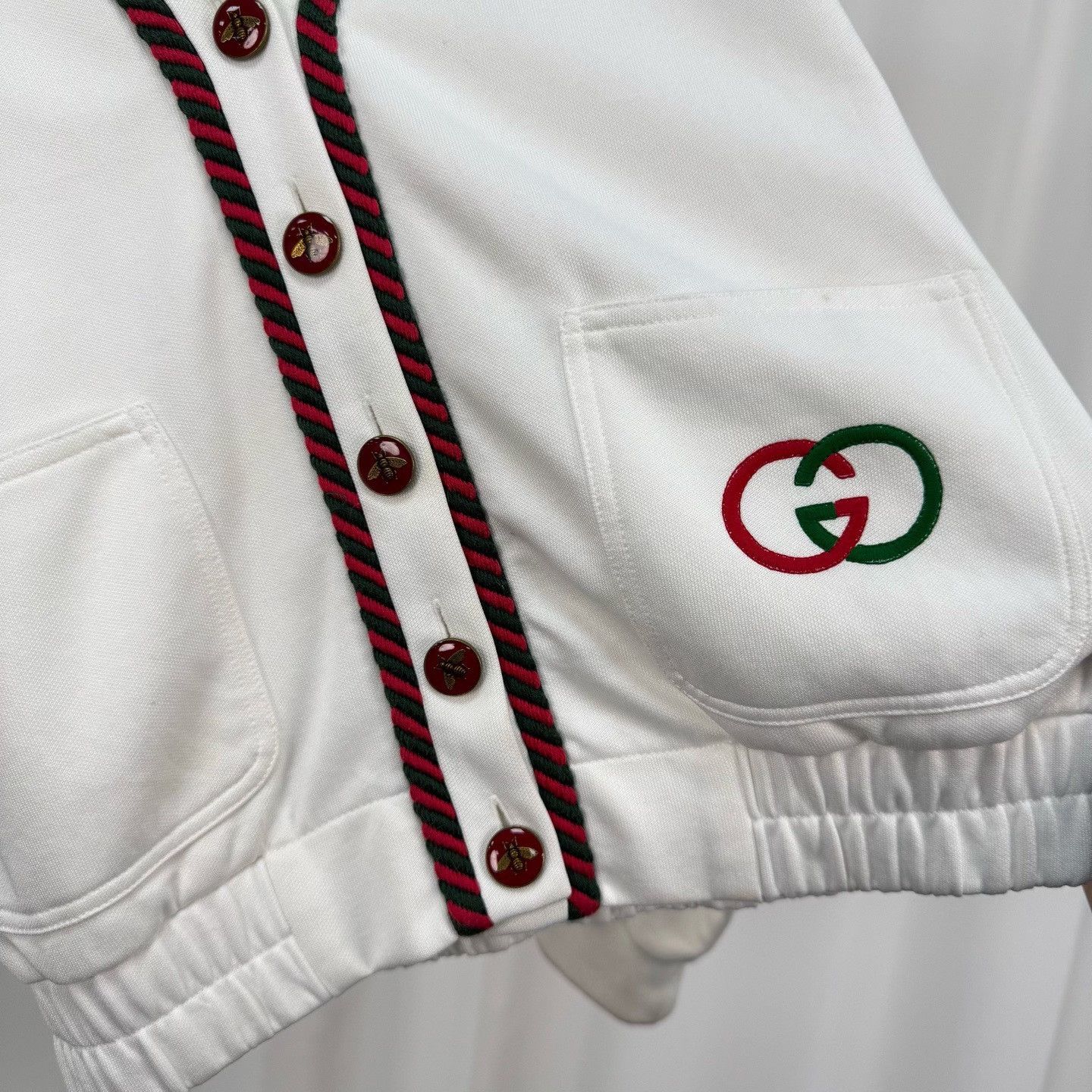 Gucci Gucci GG Embroidery Web Cardigan Size M Size US M / EU 48-50 / 2 - 6 Thumbnail