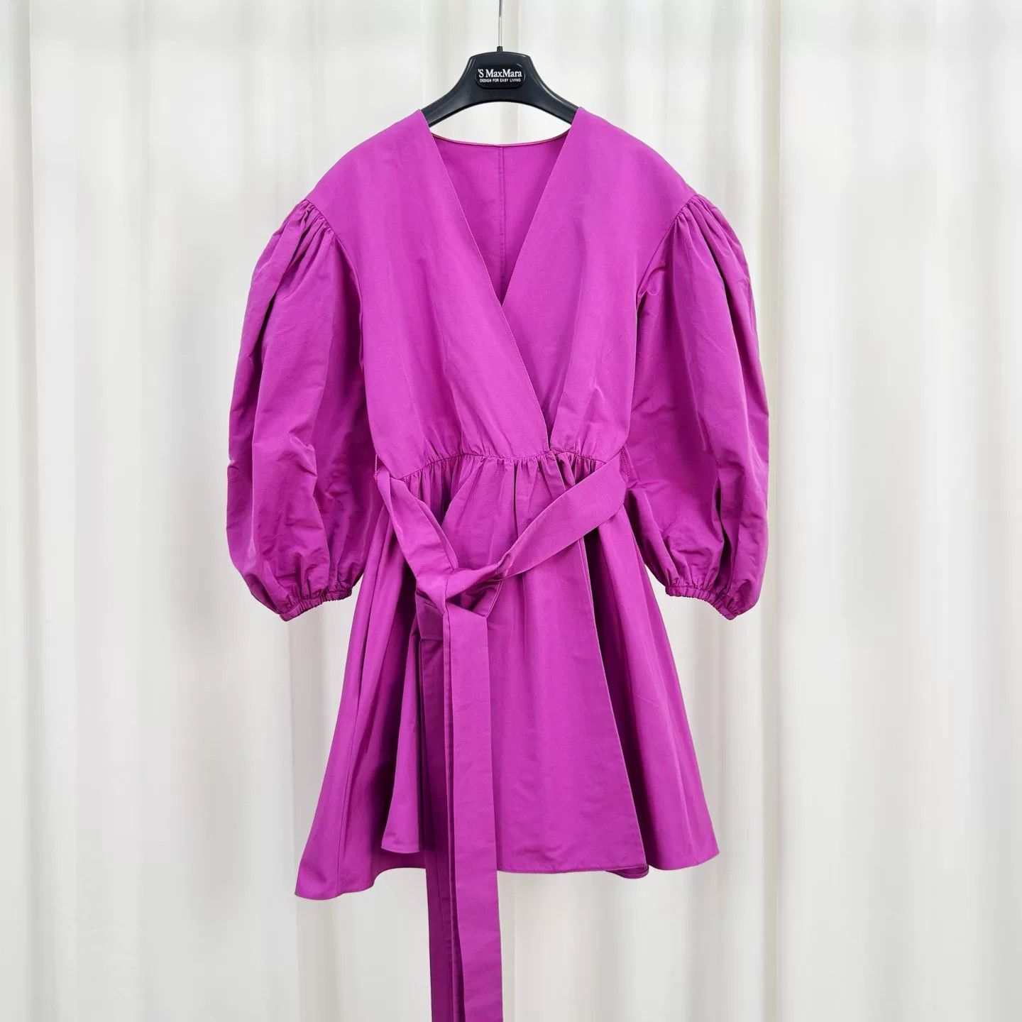 Valentino Valentino Pink Puff Sleeve Belted Dress Size 40 Size S / US 4 / IT 40 - 2 Thumbnail