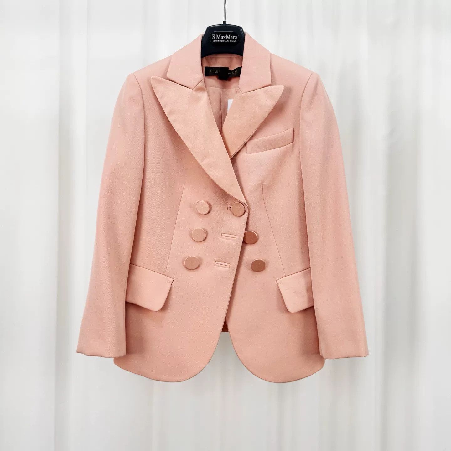 Louis Vuitton Louis Vuitton Pink Wool Double Breasted Blazer Size 34 Size XS / US 0-2 / IT 36-38 - 2 Thumbnail