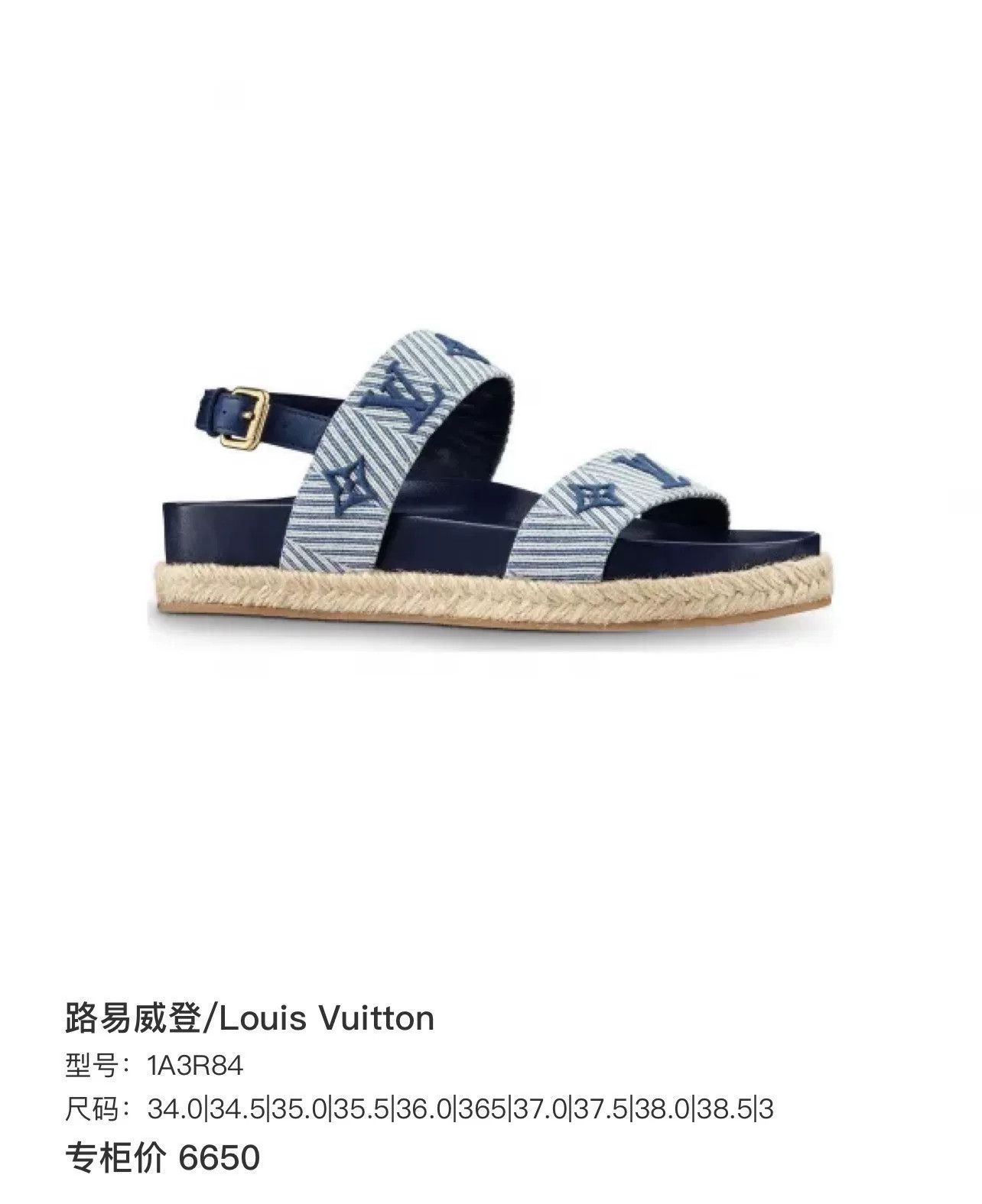 Louis Vuitton Louis Vuitton Monogram Denim Sandals Size 39 Size US 9 / IT 39 - 9 Thumbnail