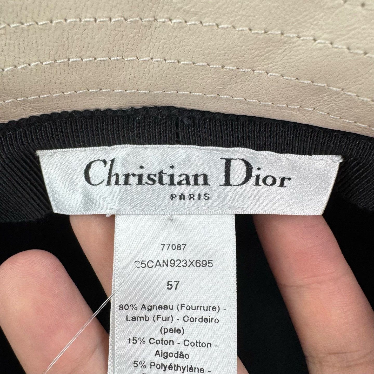 Dior Dior Shearling Bucket Hat Size 57 Size ONE SIZE - 8 Thumbnail