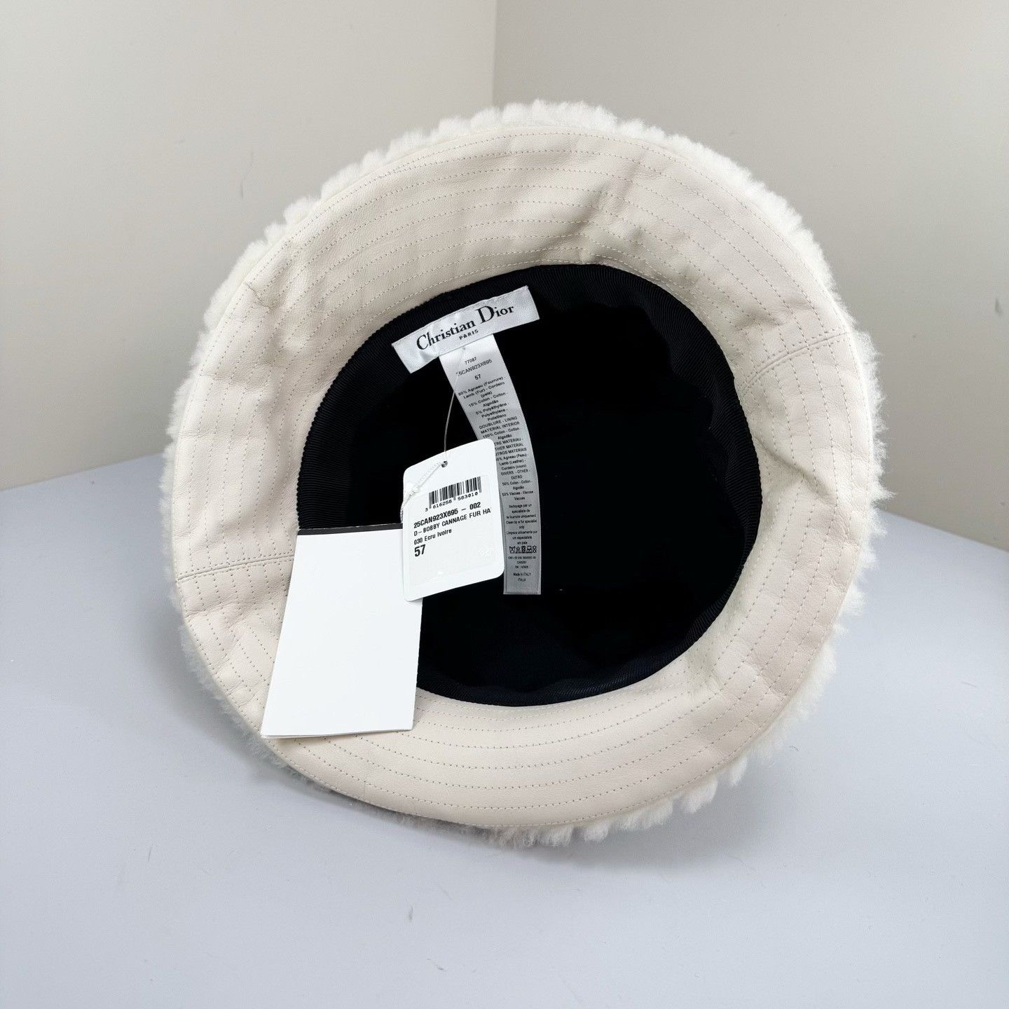 Dior Dior Shearling Bucket Hat Size 57 Size ONE SIZE - 6 Thumbnail