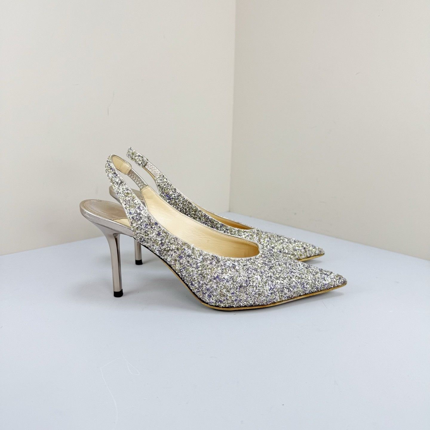 Jimmy Choo Jimmy Choo Glitter Slingback Heels Size 35 Size US 5 / IT 35 - 5 Thumbnail