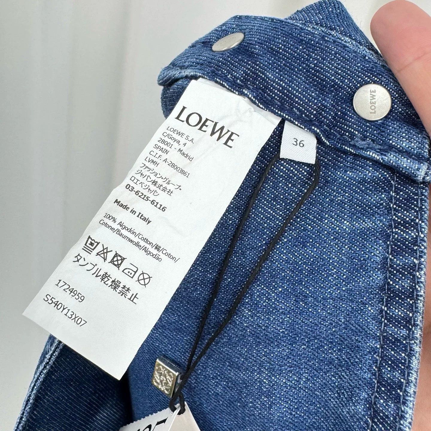Loewe Loewe Denim Crop Top Size 36 Size XS / US 0-2 / IT 36-38 - 8 Thumbnail