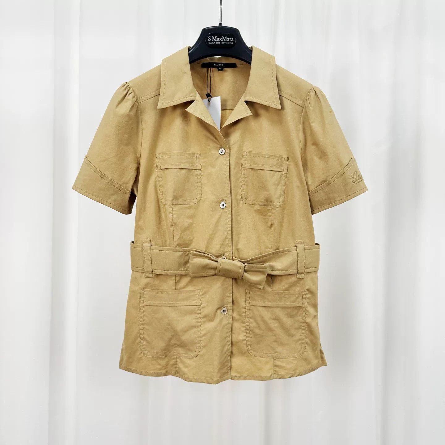 Gucci Gucci Embroidery Logo Button Up Shirt Size 40 Size S / US 4 / IT 40 - 2 Thumbnail