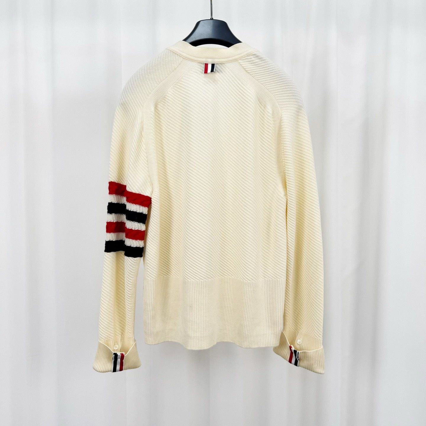 Thom Browne Thom Browne Four Bar Ribbed Cardigan Size 1 Size US S / EU 44-46 / 1 - 3 Thumbnail