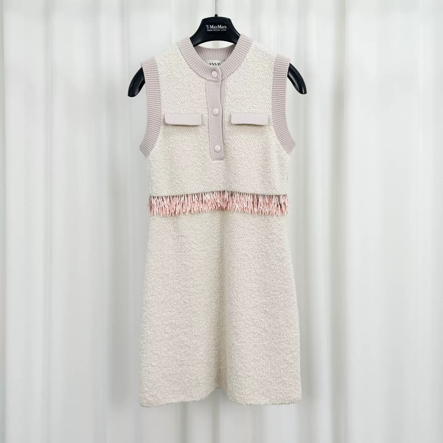 Lanvin Lanvin Sequin Trim Sleeveless Mini Dress Size S Size S / US 4 / IT 40 - 2 Thumbnail