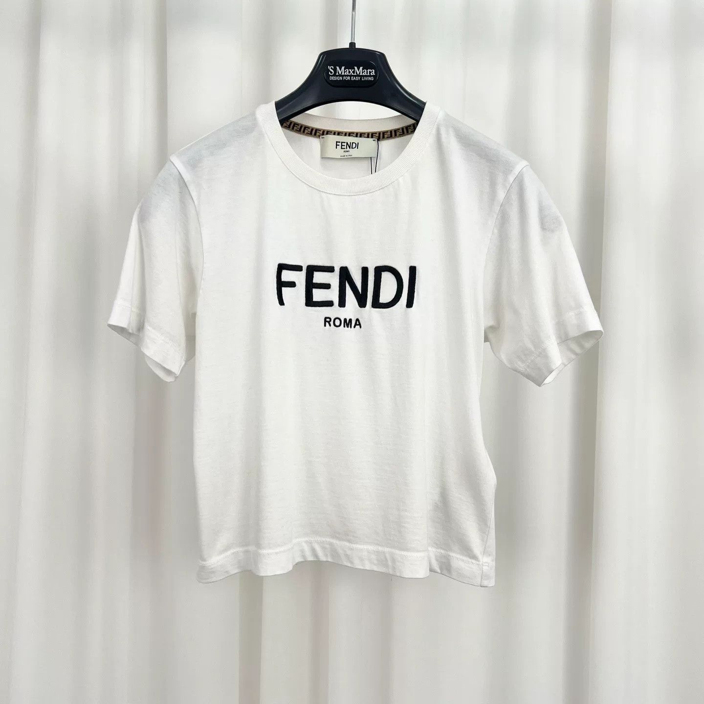 Fendi Fendi Logo Embroidery T-Shirt Size XXS Size XXS / US 00 / IT 34 - 2 Thumbnail