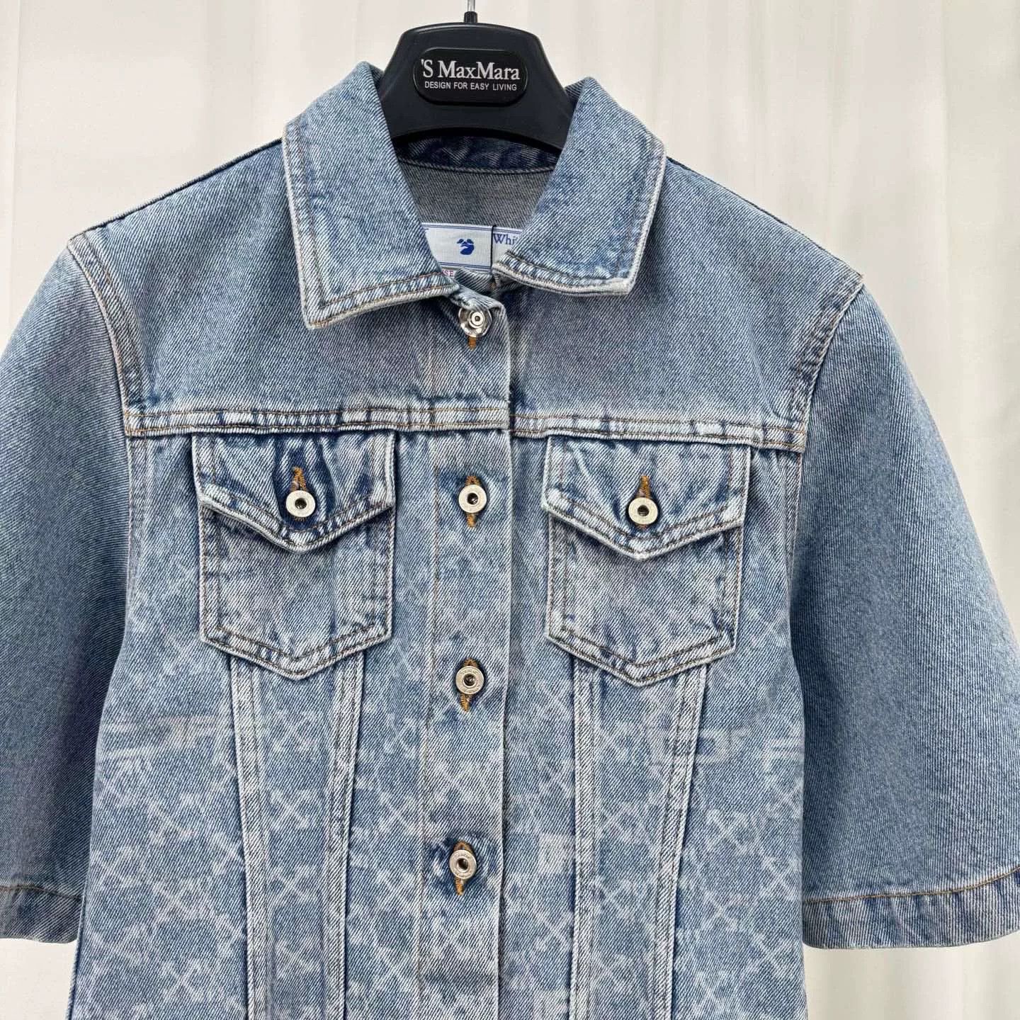 Off-White Off-White Monogram Print Denim Dress Size 38 Size XS / US 0-2 / IT 36-38 - 4 Thumbnail