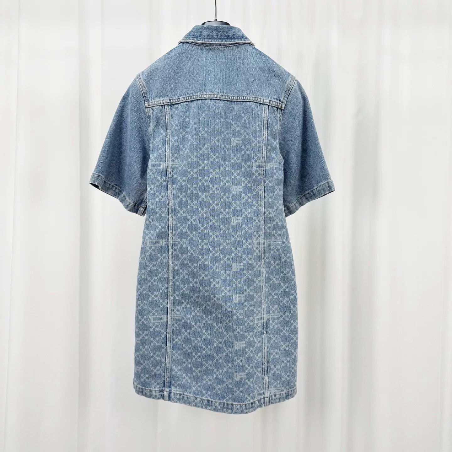 Off-White Off-White Monogram Print Denim Dress Size 38 Size XS / US 0-2 / IT 36-38 - 3 Thumbnail