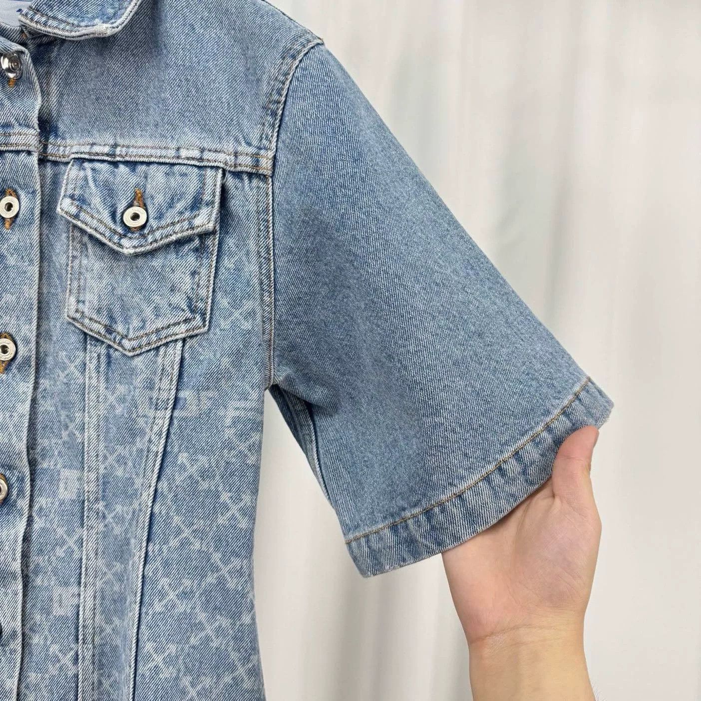 Off-White Off-White Monogram Print Denim Dress Size 38 Size XS / US 0-2 / IT 36-38 - 5 Thumbnail