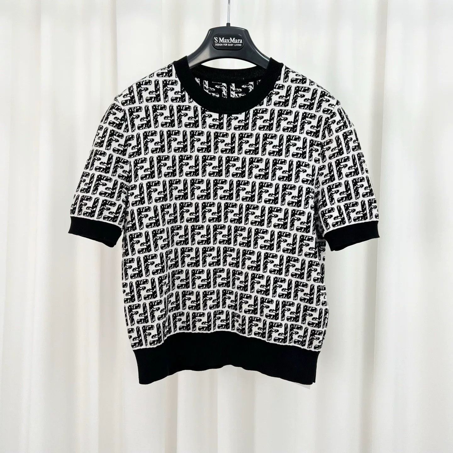 Fendi Fendi FF Logo Knit Short Sleeve Sweater Size 40 Size S / US 4 / IT 40 - 2 Thumbnail