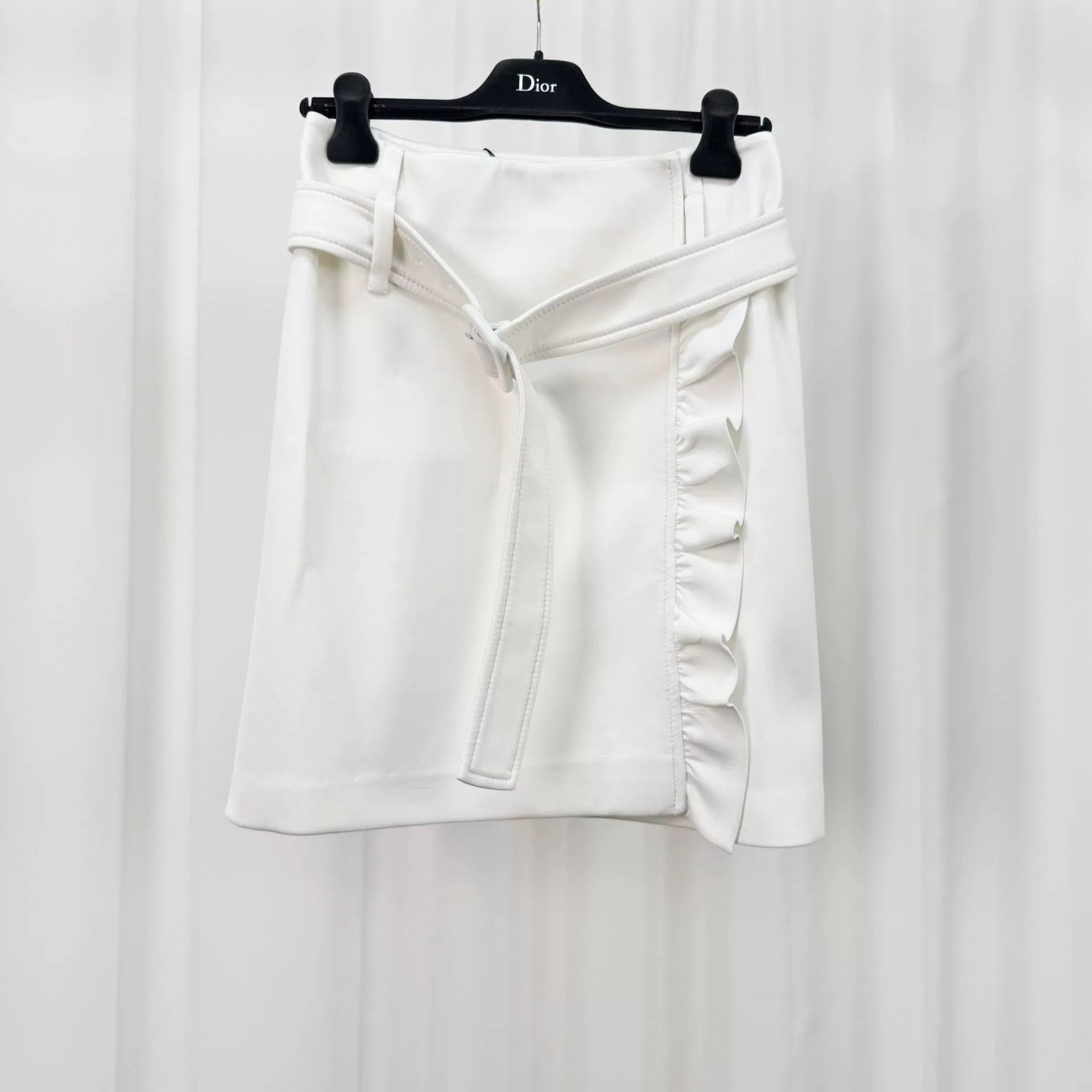 Prada Prada Ruffle Belted Mini Skirt IT 36 Size 25" / US 0 / IT 36 - 2 Thumbnail