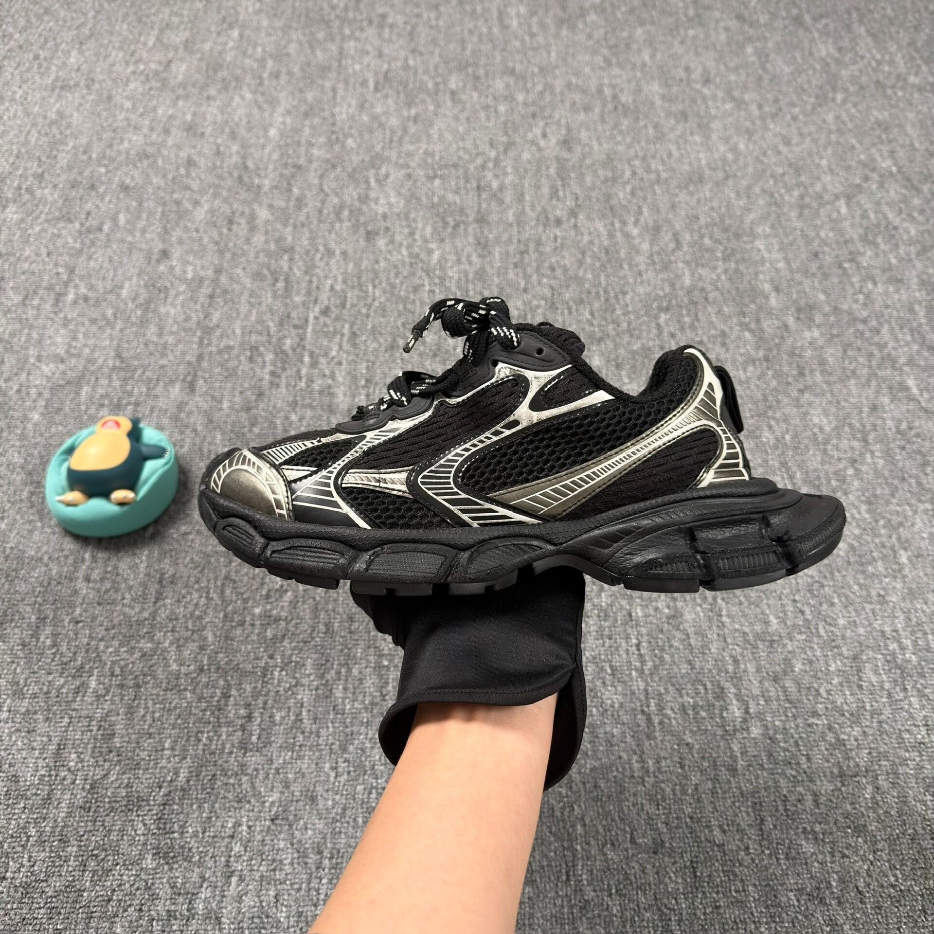 Balenciaga Balenciaga 3XL Sneakers Black Silver Size 6 Size US 6 / EU 39 - 9 Thumbnail