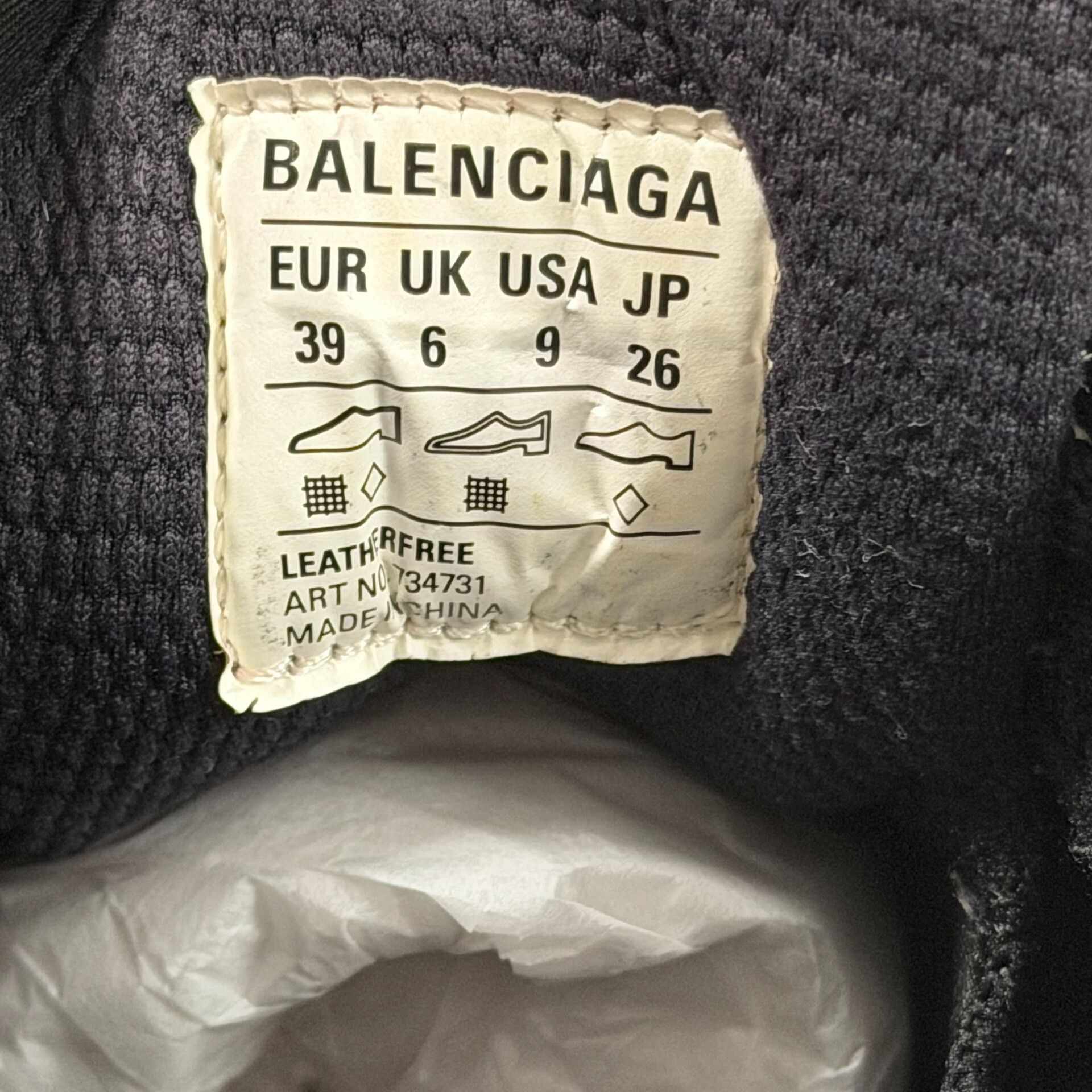 Balenciaga Balenciaga 3XL Sneakers Black Silver Size 6 Size US 6 / EU 39 - 7 Thumbnail
