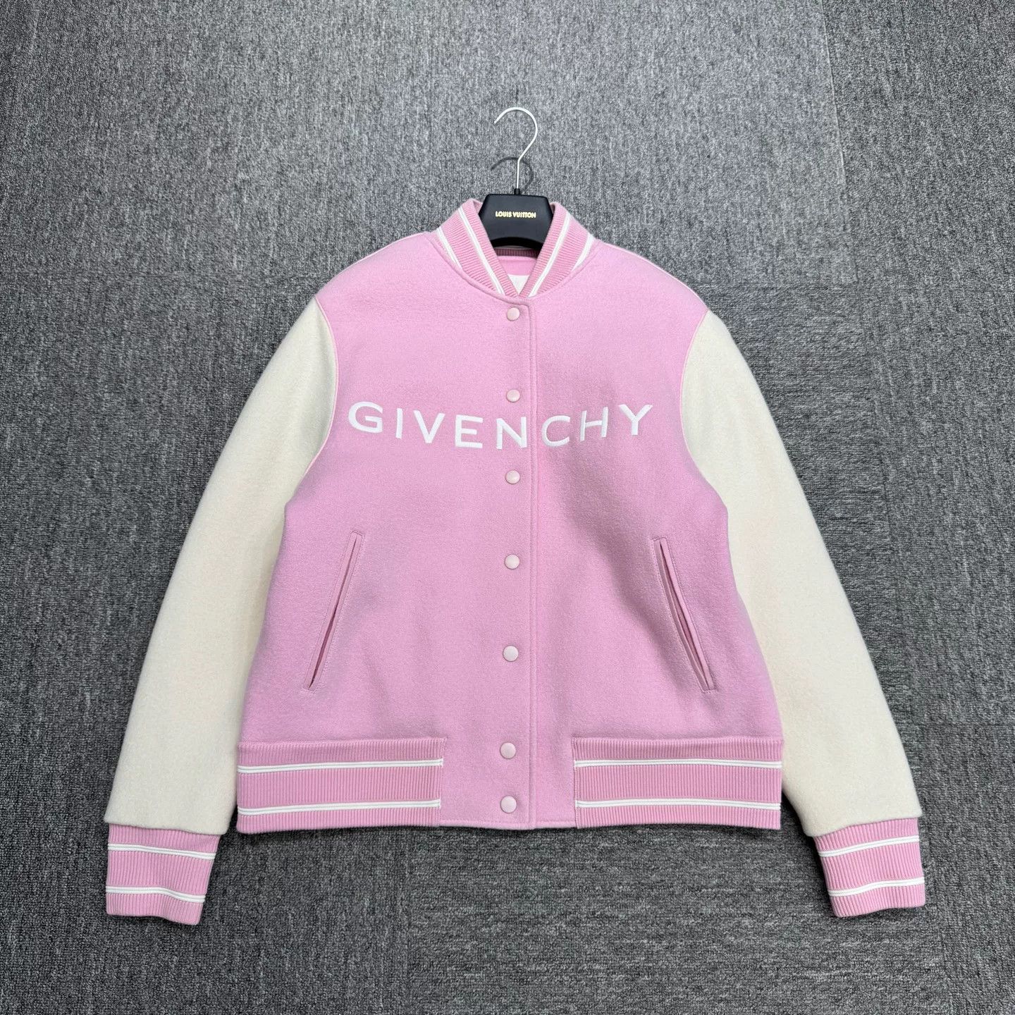 Givenchy Givenchy Pink Wool Varsity Jacket Size S Size S / US 4 / IT 40 - 2 Thumbnail