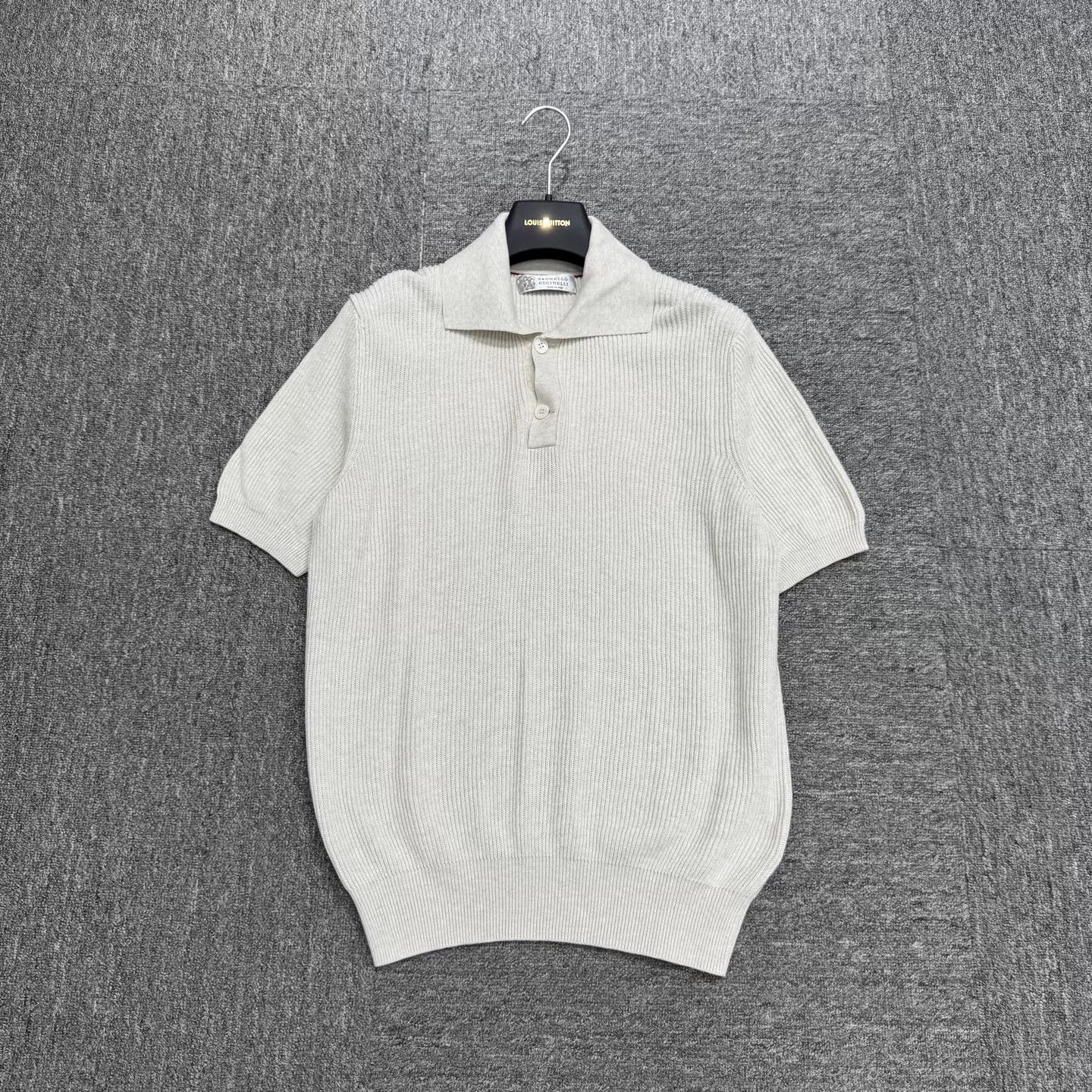 Brunello Cucinelli Brunello Cucinelli Ribbed Cotton Knit Polo Shirt Size S Size US S / EU 44-46 / 1 - 2 Thumbnail