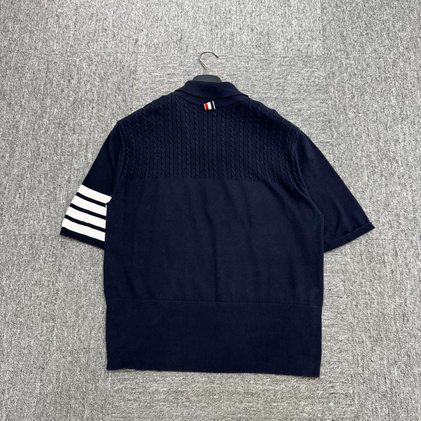 Thom Browne Thom Browne 4-Bar Cable Knit Polo Size 4 Size US XL / EU 56 / 4 - 5 Thumbnail