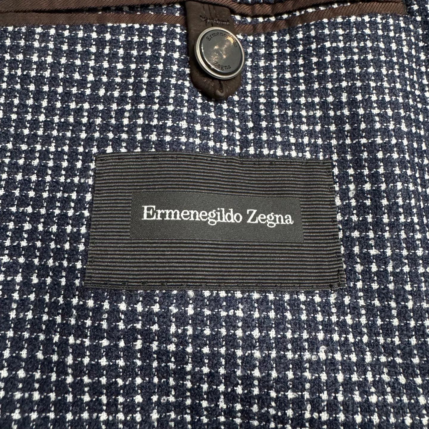 Ermenegildo Zegna Ermenegildo Zegna Checked Wool Blazer Size 44R Size 44R - 3 Thumbnail